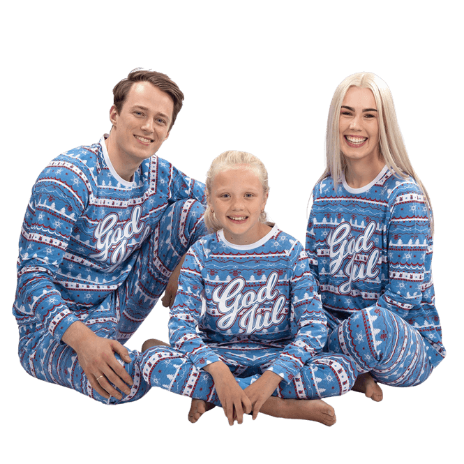 Hovedbilde Julepysjamas, God Jul Blå