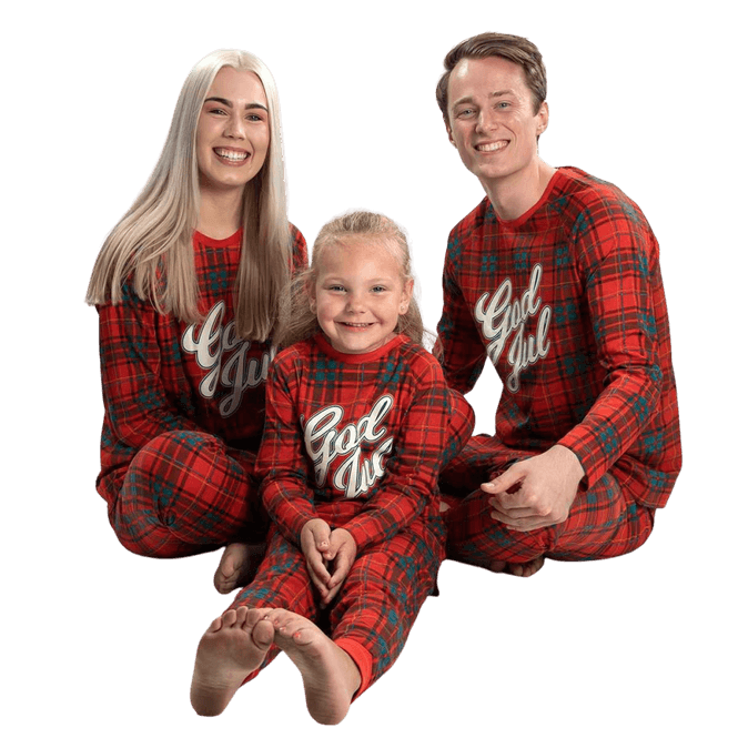 Hovedbilde Julepysjamas, God Jul Barn Rød